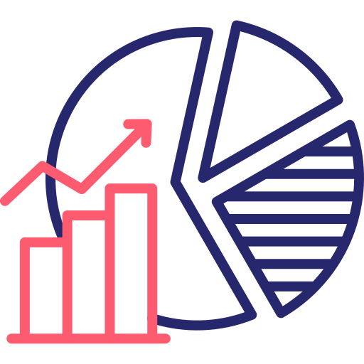 cuota de mercado icono gratis