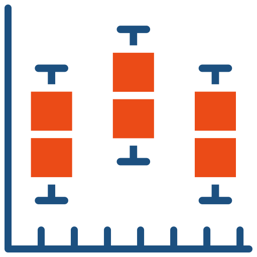 diagrama de caja icono gratis