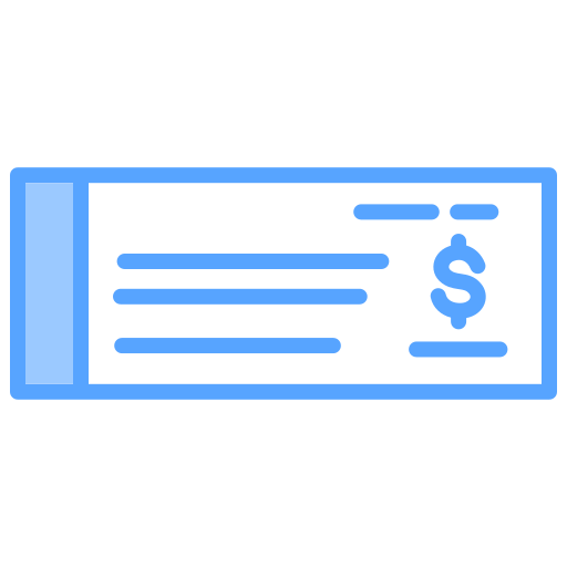 cheque bancario icono gratis