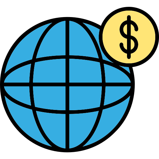 economía global icono gratis