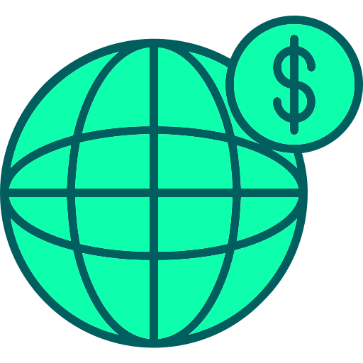 economía global icono gratis