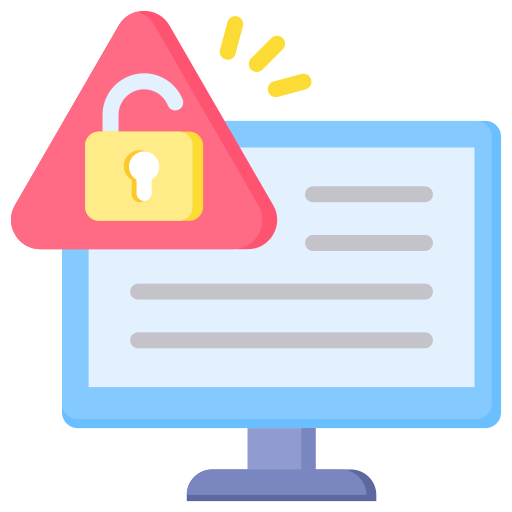 Security breach free icon Security breach free icon