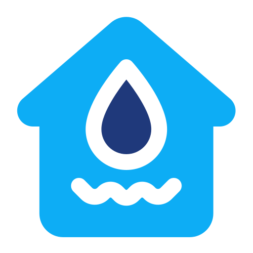 sistema de agua de la casa icono gratis