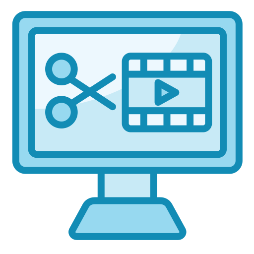 edición de vídeo icono gratis