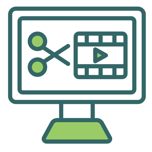 edición de vídeo icono gratis