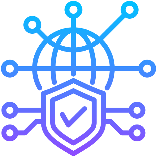 seguridad de la red icono gratis