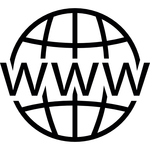 World Wide Web on grid free icon