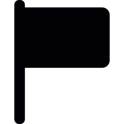 rechteckige schwarze flagge kostenlos Icon