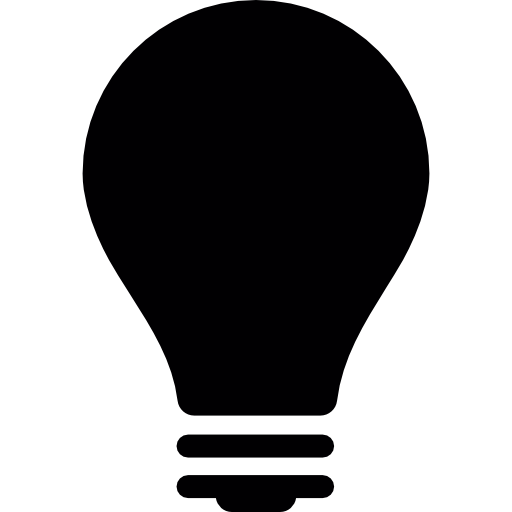 Light bulb turned off free icon