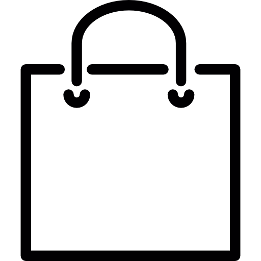 quadratische einkaufstasche mit griff kostenlos Icon