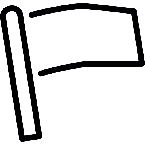 bandera rectangular con dibujo de asta icono gratis