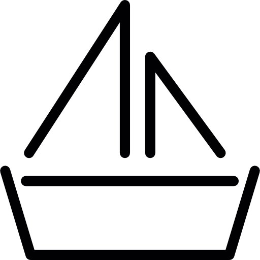 forma de barco de vela icono gratis