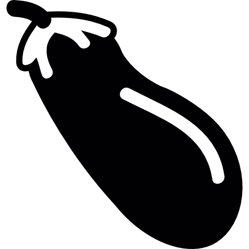 aubergine nach links gedreht kostenlos Icon