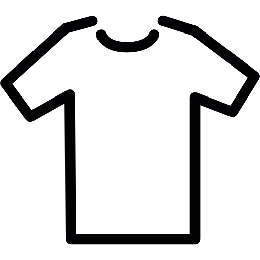 Free Icon | T-shirt model outline in white