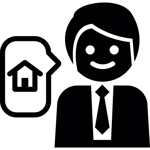 trabajador inmobiliario icono gratis