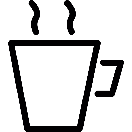 Теплая чашка квадратной формы бесплатно иконка