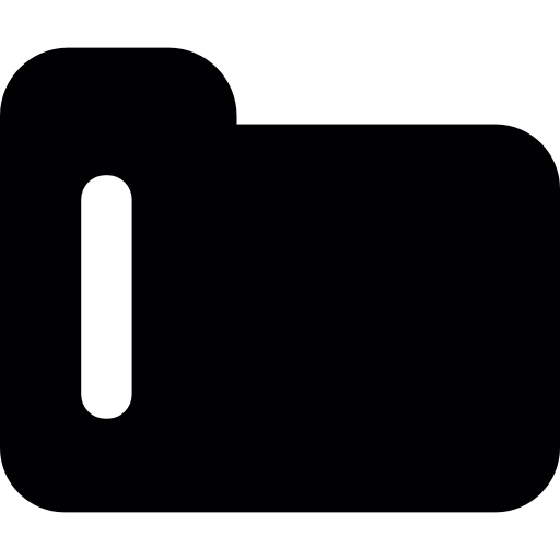 símbolo de carpeta negra icono gratis