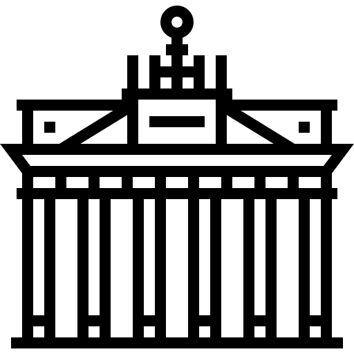 puerta de brandenburgo icono gratis