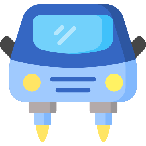 Carro voador grátis ícone