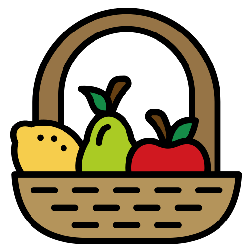 cesta de frutas icono gratis