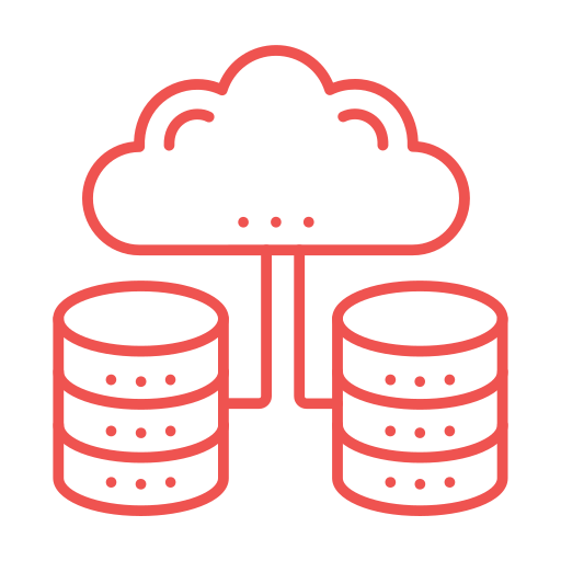 base de datos en la nube icono gratis