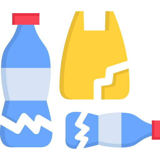 residuos plásticos icono gratis