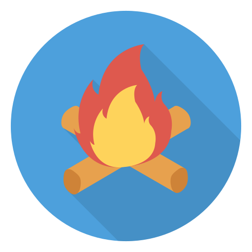 feu de camp Icône gratuit