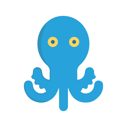 Octopus Dinosoft Flat Icon