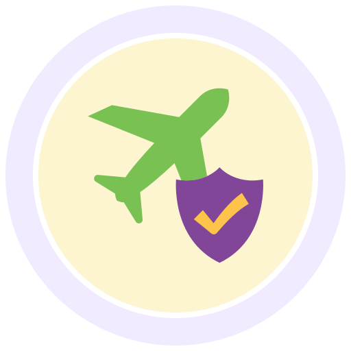 Travel insurance free icon