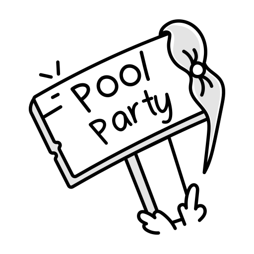 fiesta en la piscina icono gratis