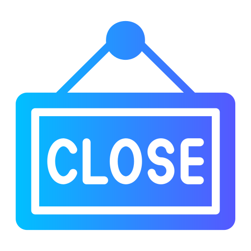 Closed sign free icon