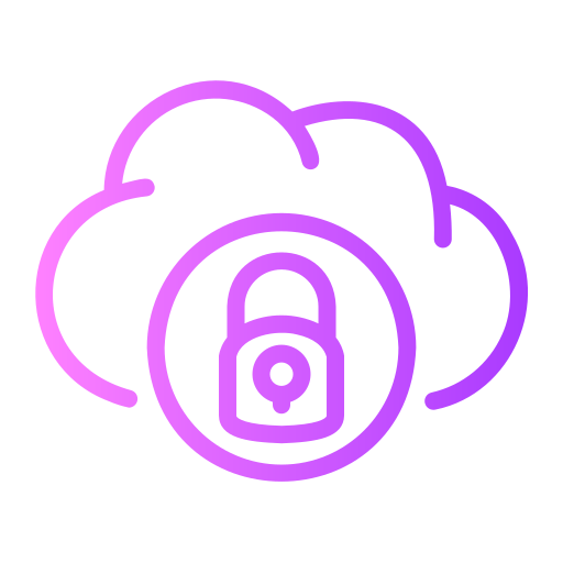 seguridad en la nube icono gratis
