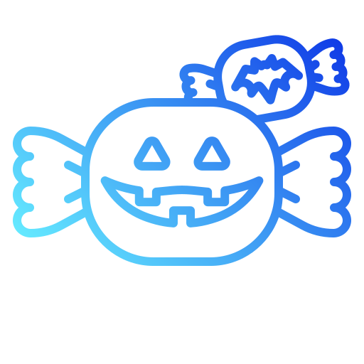 dulces de halloween icono gratis