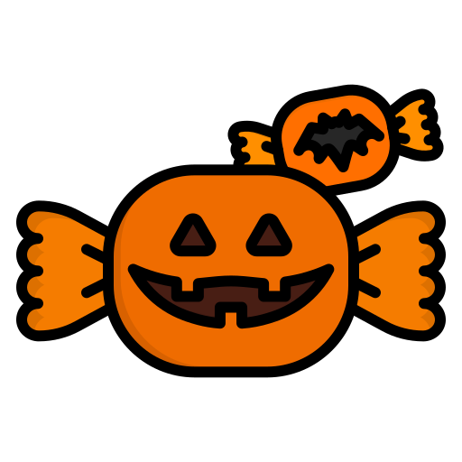 dulces de halloween icono gratis