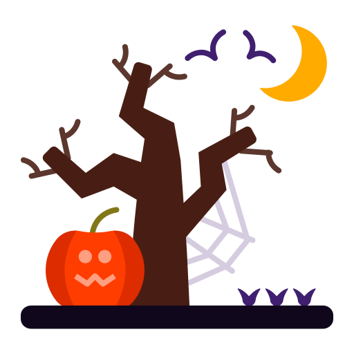 Árbol de halloween icono gratis