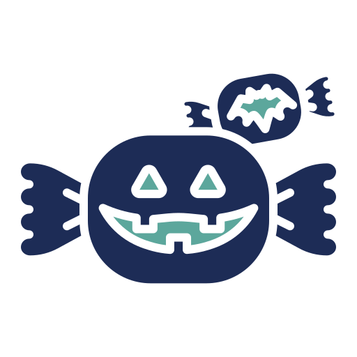 dulces de halloween icono gratis