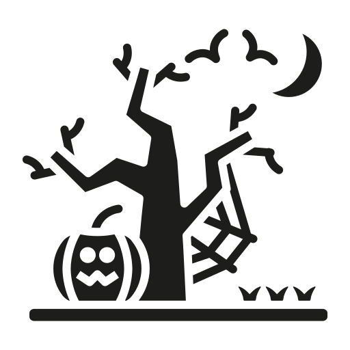 Árbol de halloween icono gratis