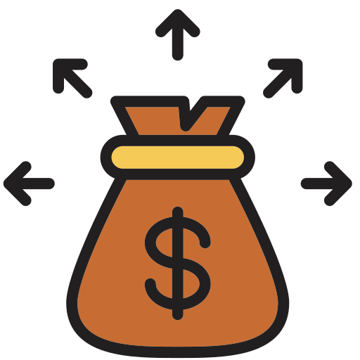 bolsa de dinero icono gratis