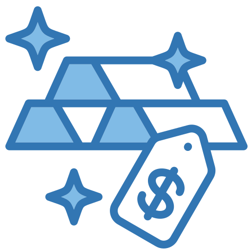 Gold price free icon