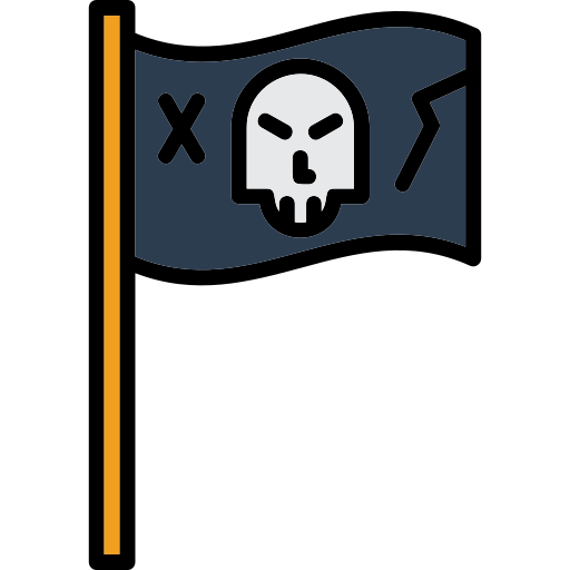 bandera pirata icono gratis