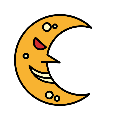 luna creciente icono gratis