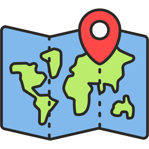mapa del mundo icono gratis