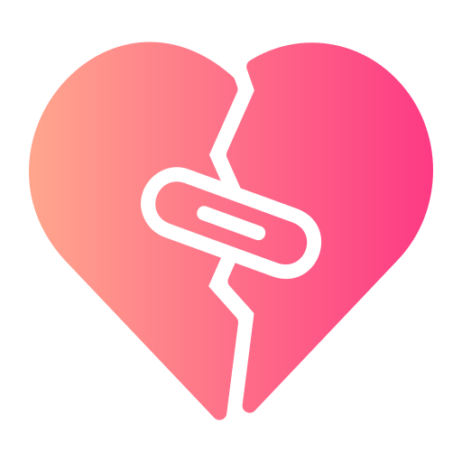 깨진 마음 무료 아이콘