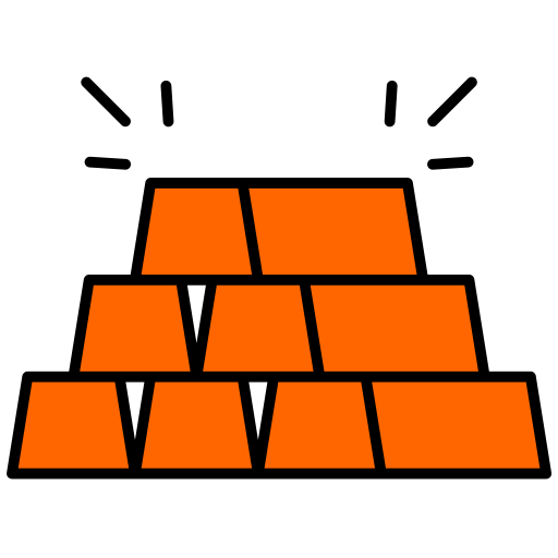 barras de oro icono gratis