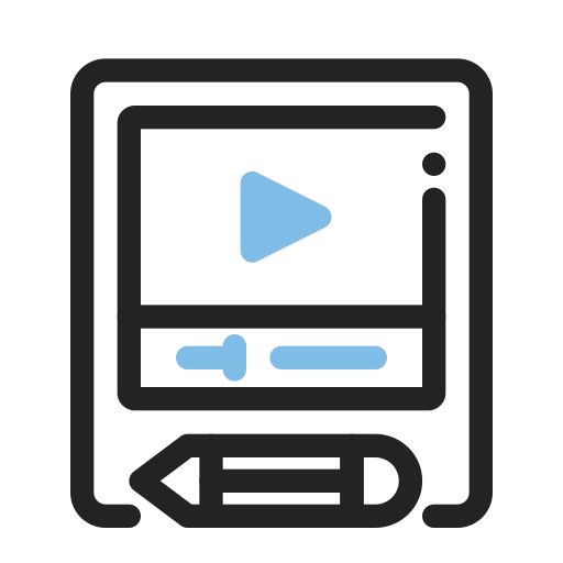 aprendizaje por video icono gratis