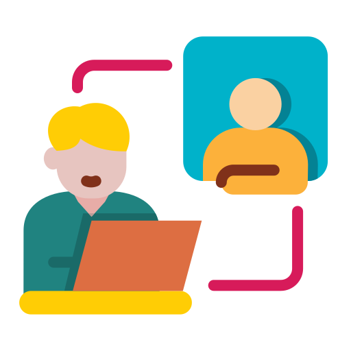 reunión en línea icono gratis