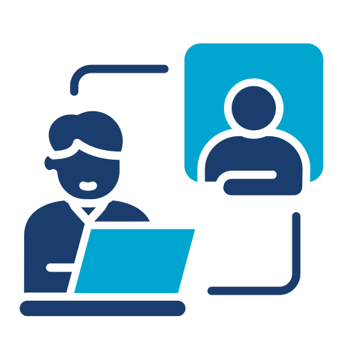 reunión en línea icono gratis