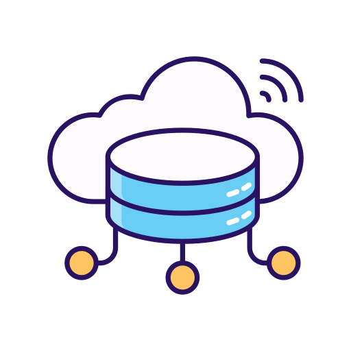 base de datos en la nube icono gratis
