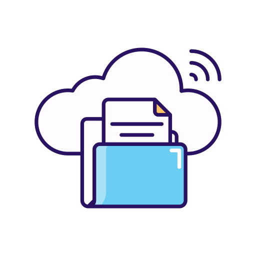 archivos en la nube icono gratis