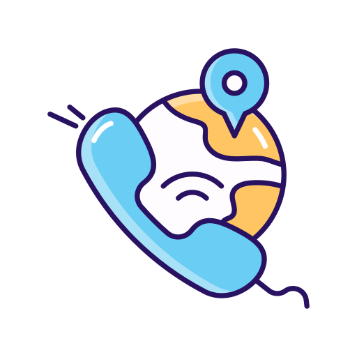 llamada internacional icono gratis